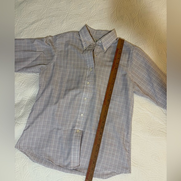 L.L. Bean Vintage plaid Shirt - Red and White Size 14 - Picture 7 of 9